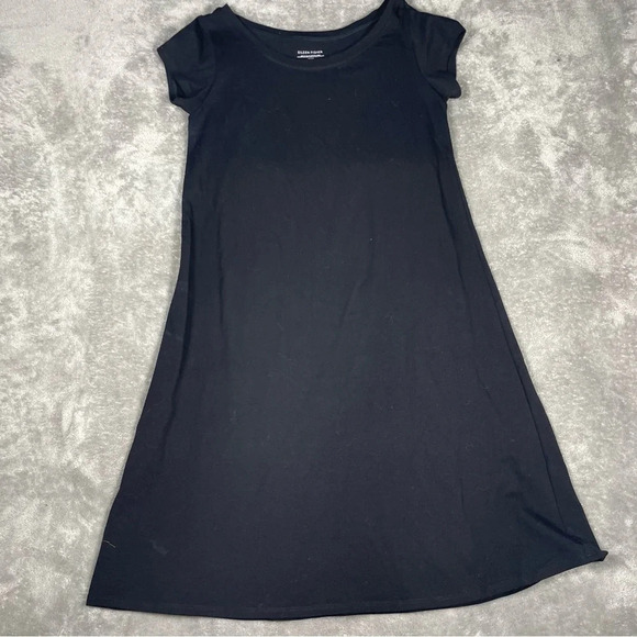 Eileen Fisher Dress Women’s Sz XS Black Cotton Scoop Neck Stretchy Shirt Dress - Picture 5 of 8